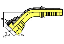 45º BSP FEMALE 60º CONE