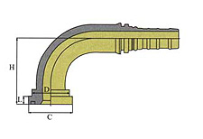 90º SAE FEMALE 6000 PSI