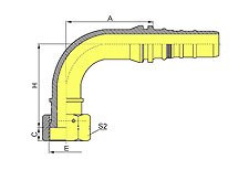 90º ORFS Female Flat Seat