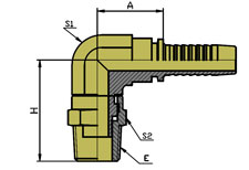 90 NPT SWIVEL MALE