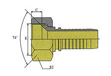 GB METRIC FEMALE 74º CONE SEAT