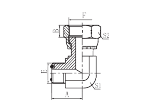 90° ELBOW ORFS MALE O-RING / ORFS FEMALE