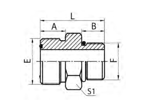 ORFS MALE O-RING / METRIC MALE S-SERIES