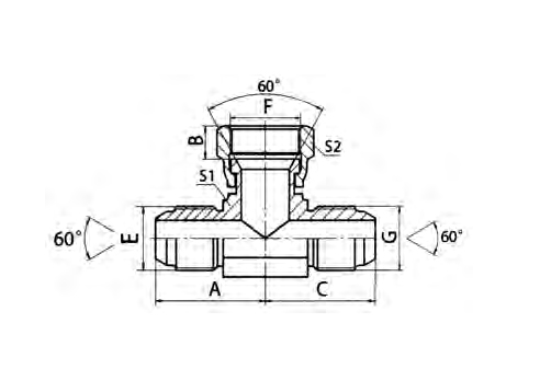 JIS METRIC MALE 60° CONE