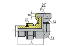 90  METRIC  O-RING  MALE/BSPP  FEMALE  60   CONE