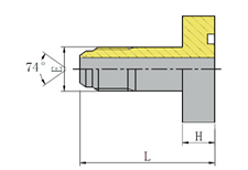 MALE  74  CONE/SAE  FLANGE