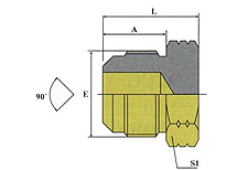 SAE MALE 90° CONE PLUG SAE J513