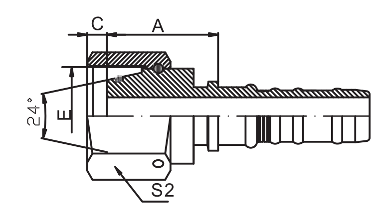 METRIC FEMALE 24° CONE SEAT H.T.