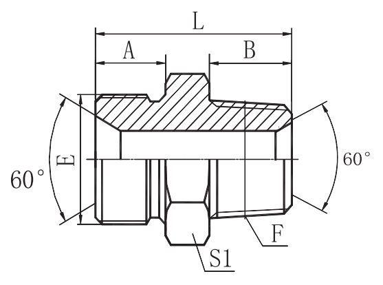 BSP MALE DOUBLE USE FOR 60° SEAT OR BONDED SEALINPT MALE