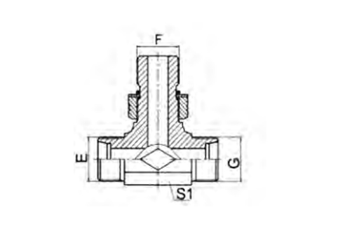 UN、UNF THREAD ADJUSTABLE  STUD ENDS WITH O-RING SEALING BRANCH TEE