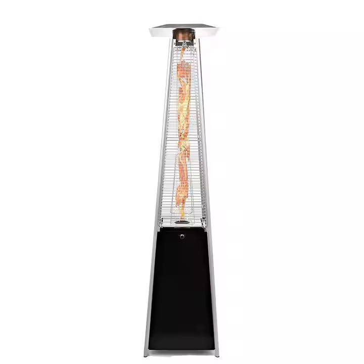 Basics 46,000 BTU outdoor propane patio heaters, commercial and residential with wheels - SLATE grey